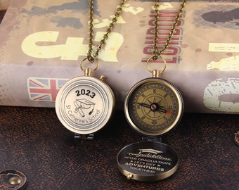 Engraved Compass, Personalized Graduation Gift Compass, Class of 2023 Gift, Grad Gifts Compass, Gift For Son, Grandson Graduation Gift