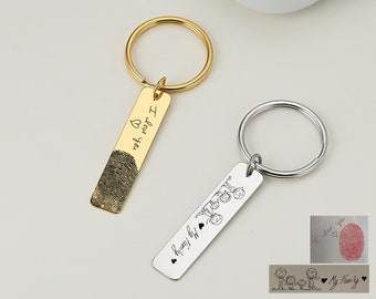 Echte handschriftsleutelhanger, handtekeningsleutelhanger, handgeschreven sleutelhanger, gepersonaliseerde sleutelhanger, cadeau bruidsjonkers, cadeau-ideeën, ter nagedachtenis aan cadeau