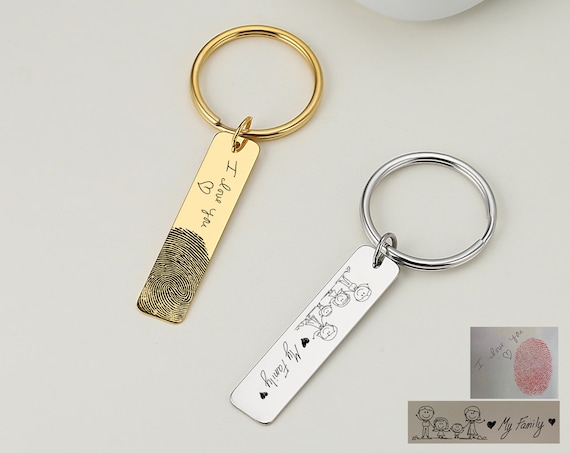 Personalized signature keychain best sale