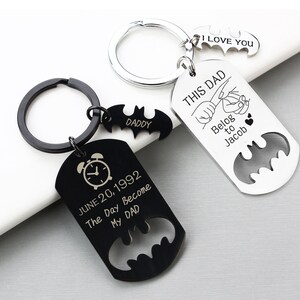 Portachiavi personalizzato per papà, regalo di Natale per papà, regalo per la festa del papà, regalo per papà, regalo per papà, regalo di compleanno per papà, portachiavi personalizzato per papà