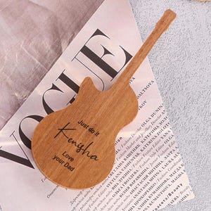 Personalized Guitar Pick Box - Custom Wood Guitar Picks Case with Name/Logo, Perfect Gift for Musicians, Father Day Gift, Anniversary Gift