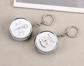 Personalized Men's Keychain, Custom Key chain Mini Ashtray, Custom Outdoor Convenient ashtray, Boyfriend Gift, Birthday Gift, Groomsmen Gift