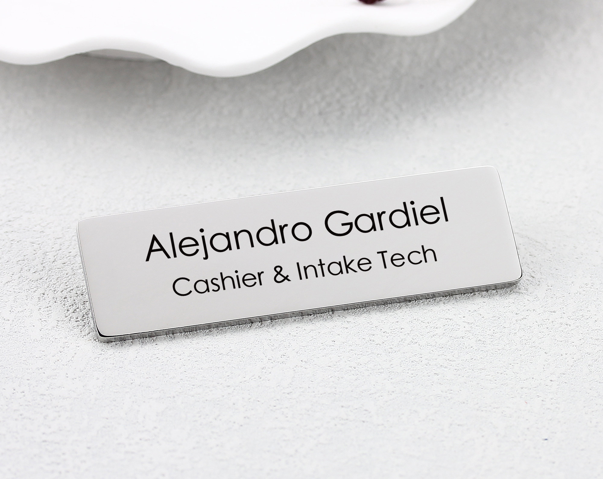 Custom Name Tags with Pin, Personalized Your Business Logo Badge, Custom Company Branded Business Staff Identification Badge for Employee