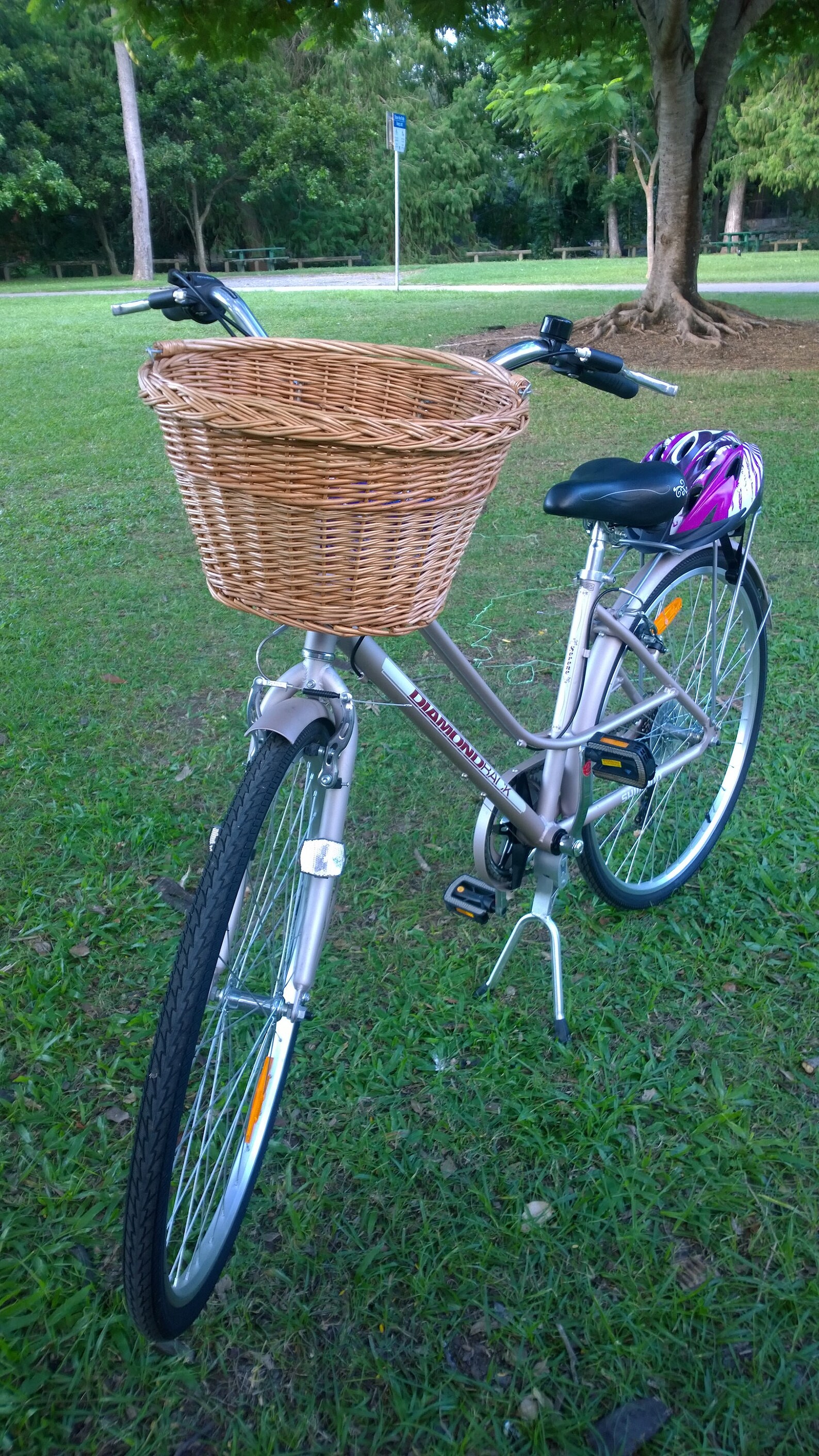 Natural Wicker Bicycle Basket Handwoven with Handle Quick Etsy