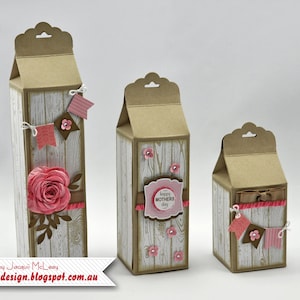 Trio Scalloped Gift Cartons Digital Tutorial