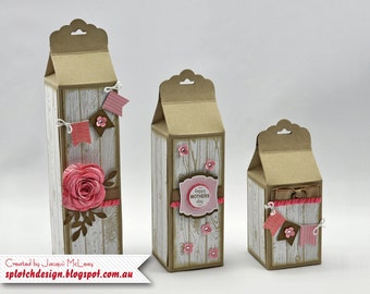 Trio Scalloped Gift Cartons Digital Tutorial