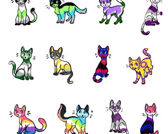 More Pride Cats Stickers