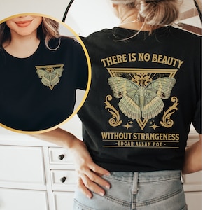 Booknerd cadeau poésie chemise amateur de livres littéraires t-shirt sombre amateur de littérature universitaire Edgar Allan Poe cadeau amateur de poésie t-shirt inspiré de la poésie sombre