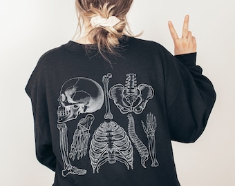 Bluza radiologiczna Bluza z okrągłym dekoltem Xray Tech BACK Print Koszulka radiologiczna Prezent X-ray Tech Koszulka Rad Tech Kurtka radiologiczna Prezenty na tydzień Rad Tech