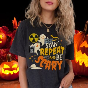 Halloween CT Tech Shirt CT Tech Halloween T-shirt Halloween Cat Scan Technoloog T-shirt Halloween Radiologie T-shirt Wilhelm Röntgen Tee