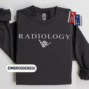 Embroidered Radiology Team Sweashirt Rad Tech Crewneck Radiologic Technologist Sweater Rad Tech Week Gifts Xray Tech Graduation Gift X-ray
