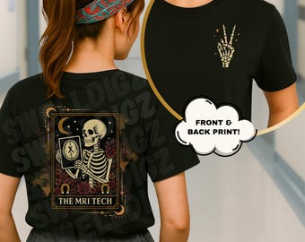 Halloween MRI Tech Shirt Halloween MRI Technologist Tee MRI Tech Spooky Tshirt Radiology Tarot Card T-shirt Radiology Department Gift