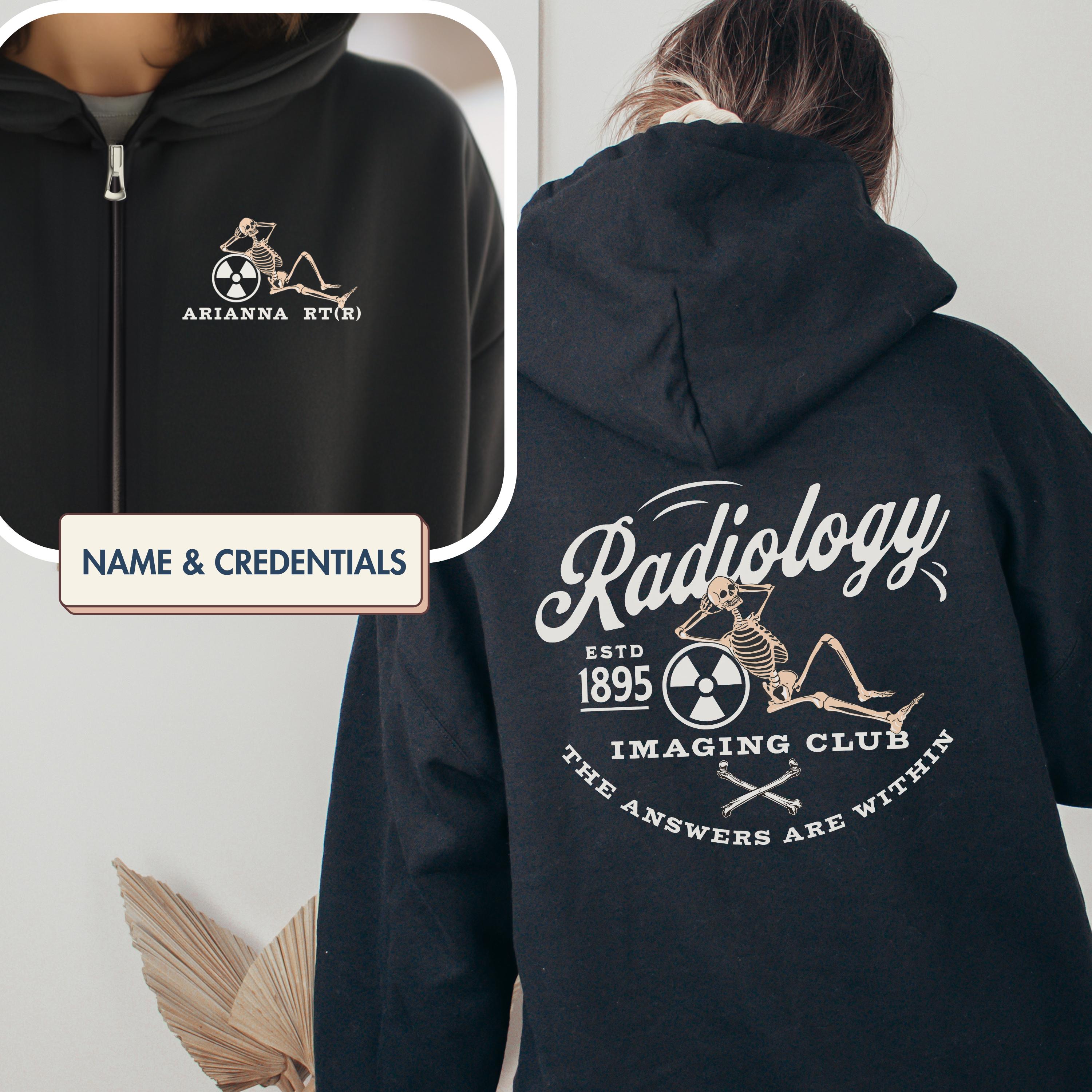 Personalized Radiology Zip up Hoodie Xray Tech Jacket Radiologic