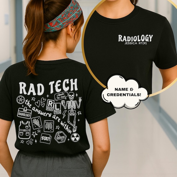 Personalized Xray Tech Shirt Radiologic Technologist Tee Radiology Dept Group T-shirt Rad Tech Tshirt X Ray Grad Unique Rad Tech Week Gift