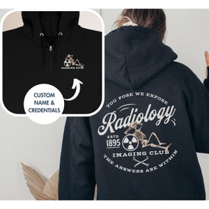 Xray Tech Jacket Personalized Radiology Jacket Radiologic Technologist Zip Up Hoodie Rad Tech Week Gift CT Tech Sweatshirt IR Tech Sweater
