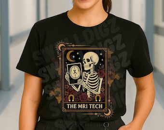 Halloween MRI Tech Shirt Halloween MRI Technologist Tee MRI Tech Spooky Tshirt Radiology Tarot Card T-shirt Radiology Department Gift