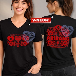 V-NECK Retro koreanisches Kpop-Konzert-T-Shirt Unisex-Baumwoll-T-Shirts, K-Pop-Fan, K-Pop Tour 2026 Hemden