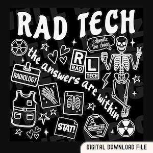 Rad Tech PNG Xray Tech PNG SVG-bestand radiologie digitale download voor T-shirts Xray Grad Clip Art-bestand X-Ray Tech student clipart voor shirt