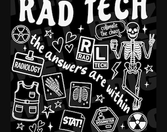 Rad Tech PNG Xray Tech PNG SVG file Radiology Digital Download for T-shirts Xray Grad Clip Art File X-Ray Tech Student Clipart for Shirt