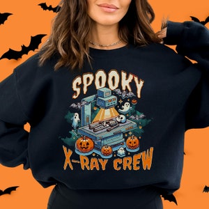 Halloween Xray Tech Sweatshirt Rad Tech Halloween Shirt Spooky Radiology Tee Radiologic Technologist Tee Radiology Department Xray Student