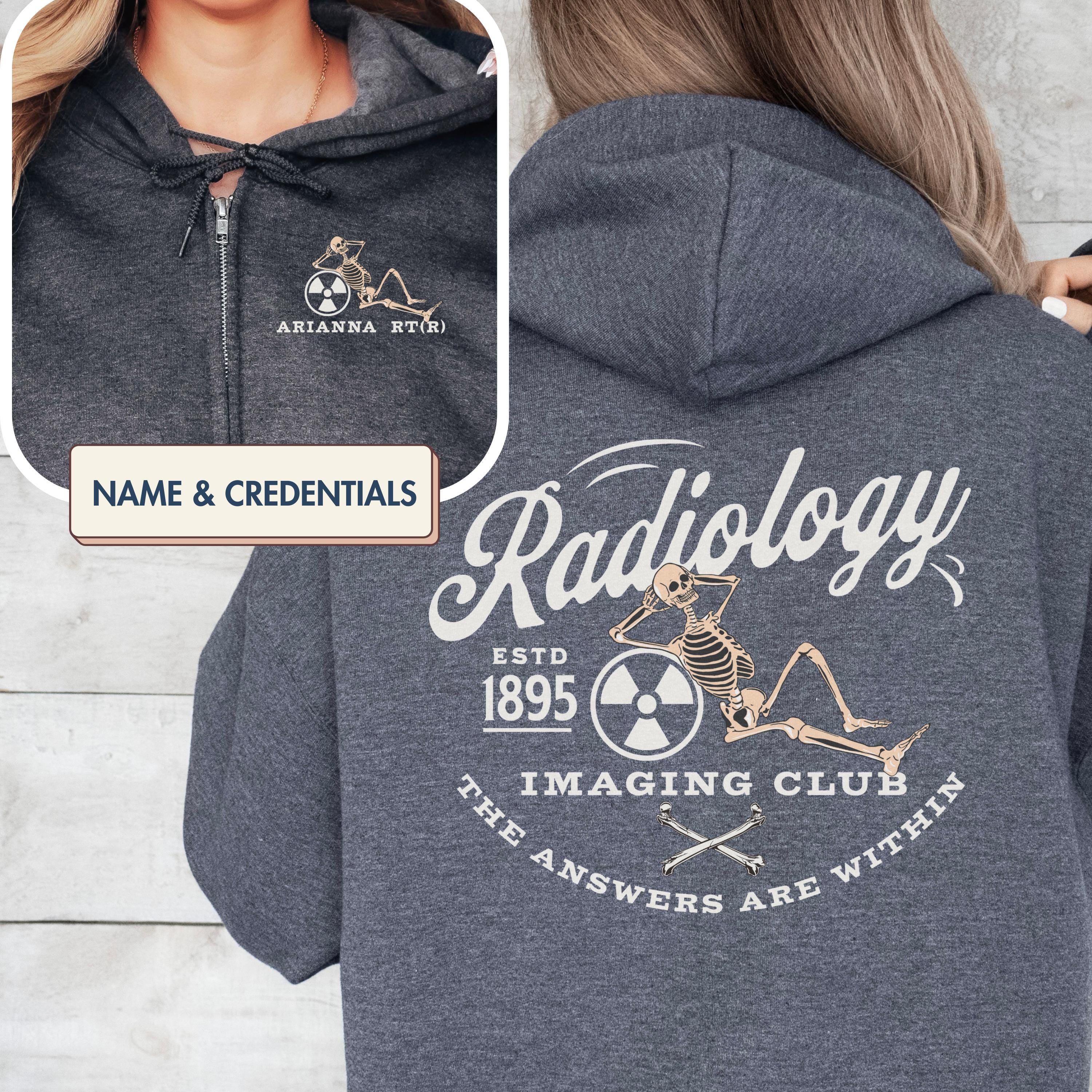 Personalized Radiology Zip up Hoodie Xray Tech Jacket Radiologic