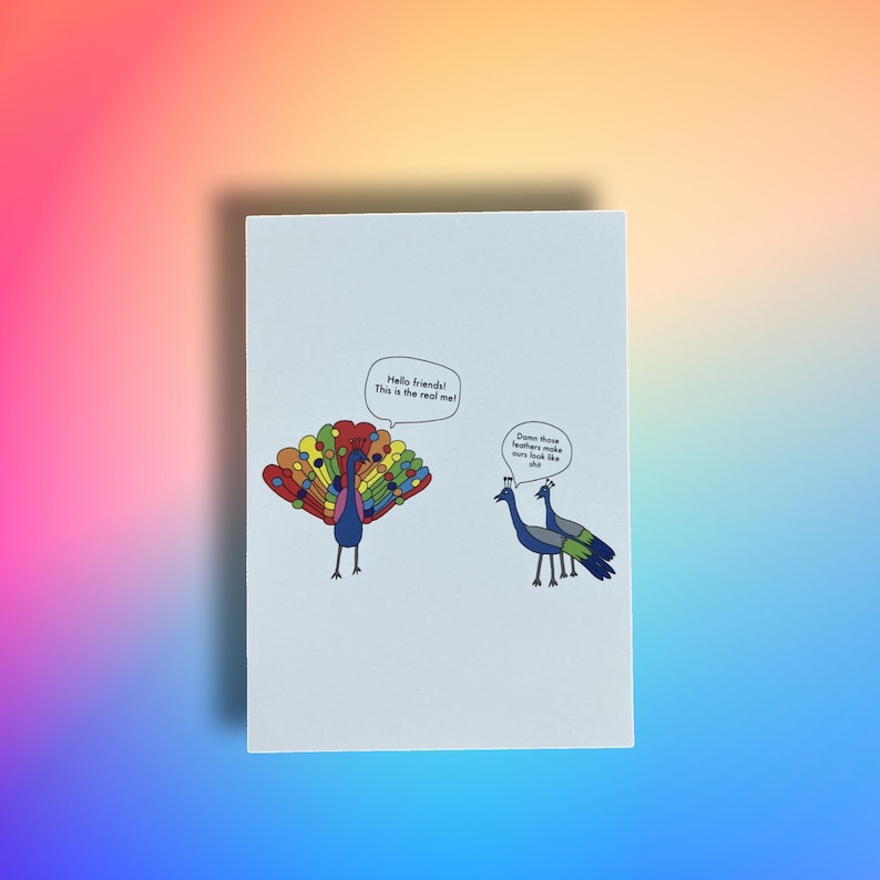 Funny Coming Out Card LGBT Cards Gay Pride Encouragement Cards Proud Card Queer Greeting Cards LGBT History image 5