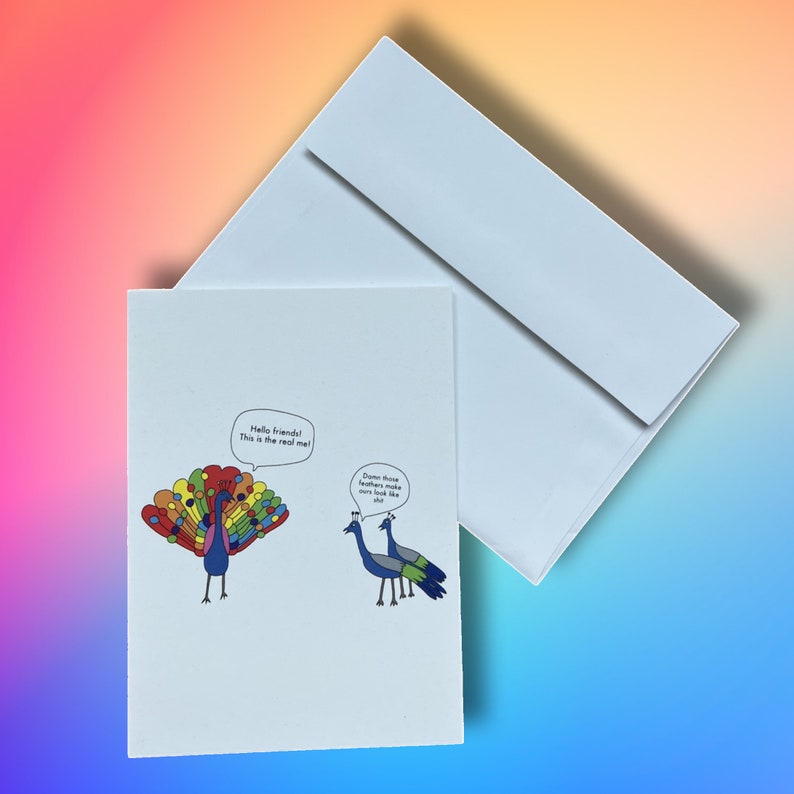 Funny Coming Out Card LGBT Cards Gay Pride Encouragement Cards Proud Card Queer Greeting Cards LGBT History image 2