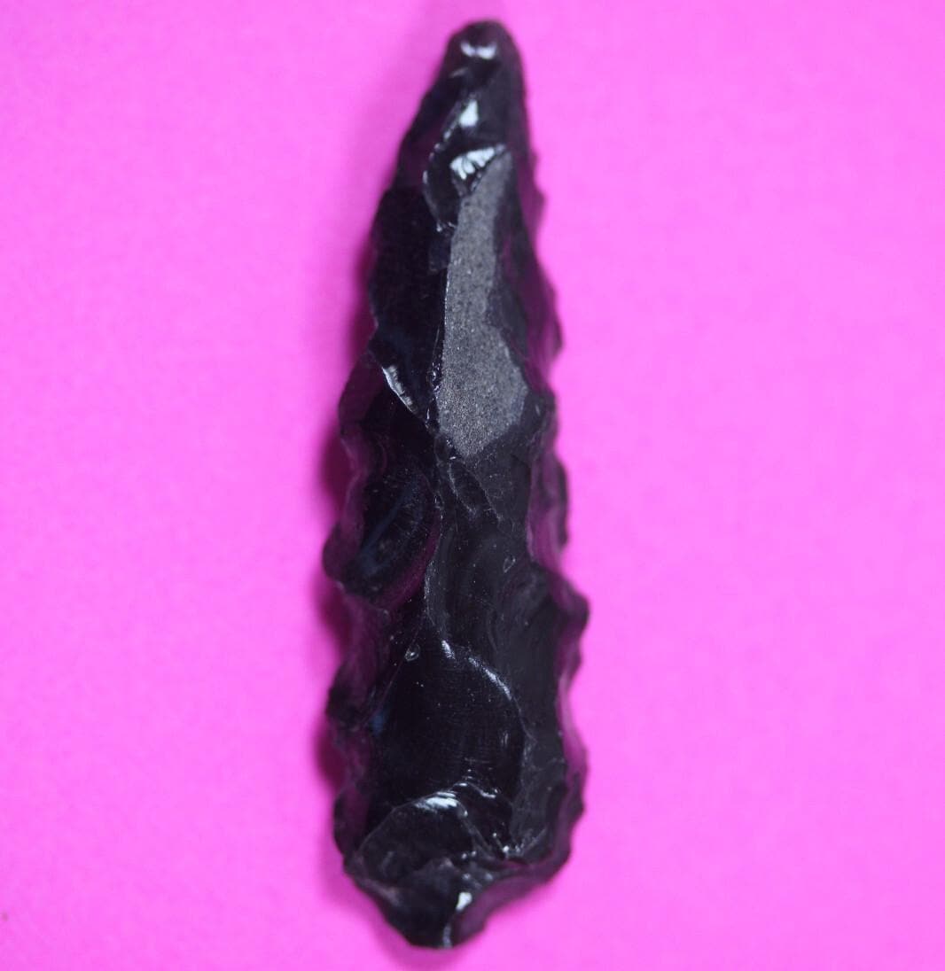 Authentic Pre Columbian Artifact Aztec Arrowhead Battle of Mexico City COA 62