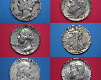 1.00 Face Value Junk Silver U.S. Coins NO NICKELS Legible Dates No Slicks or Major Damage 90 Percent Silver