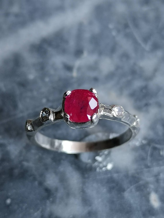 14K Rose Gold Plated Adjustable Birthstone Red Crystal Ruby Ring for Women,Gifts  | eBay