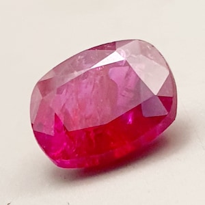 Real Natural Ruby Unheated Untreated Loose for Jewelry making Cushion cut Semi Transparent 1.3 cts