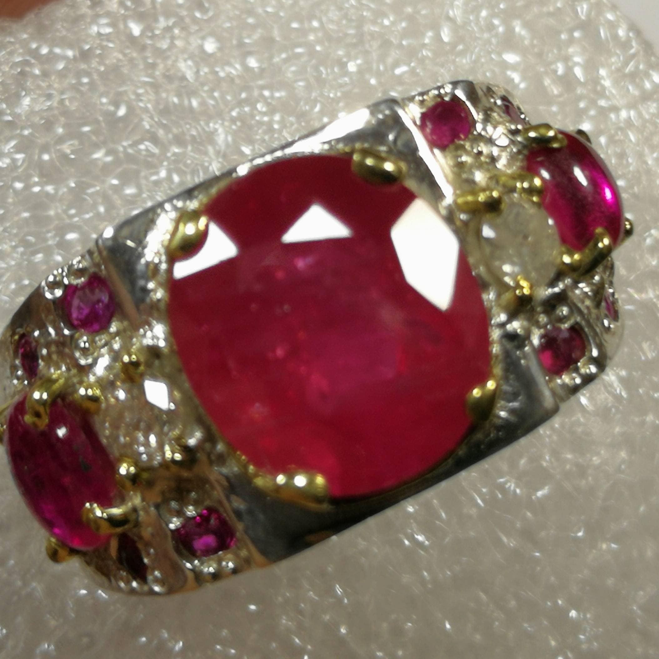 natural African ruby ring red pigeon blood