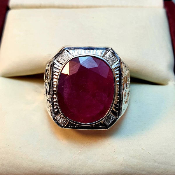 natural African ruby ring red pigeon blood