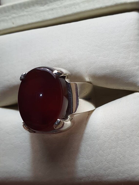 Natural Aqeeq womens ring Etsy