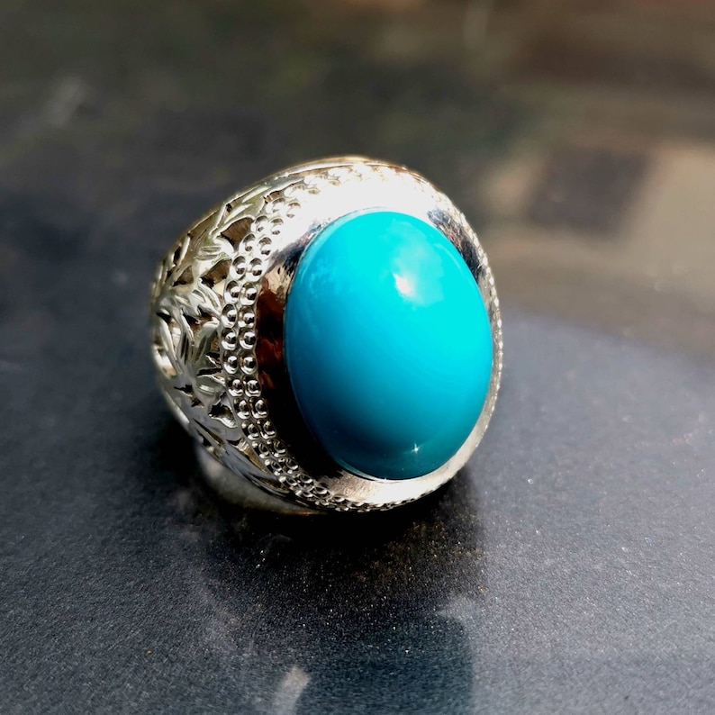 Natural Feroza Turquoise Ring Best Quality Feroza in the World - Etsy