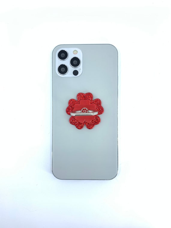 村上隆　Flower Smartphone Ring スマホ リング レッド 楽天市場】【1点のみ入荷＆ギフト用花柄ショッパー付き】村上隆
