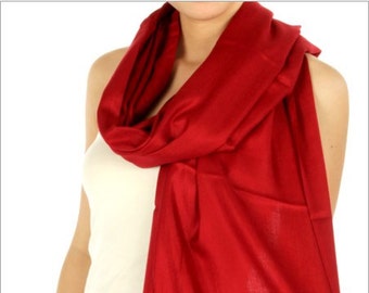 Dark Red pashmina scarves - wedding shawls- bridesmaid shawl - bridal shower favors - wedding favors