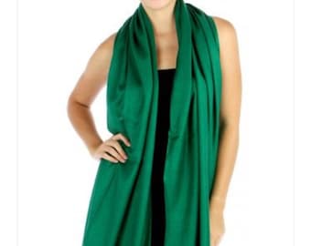 Forest Green Pashmina Wrap for Bridesmaids & Wedding Guests