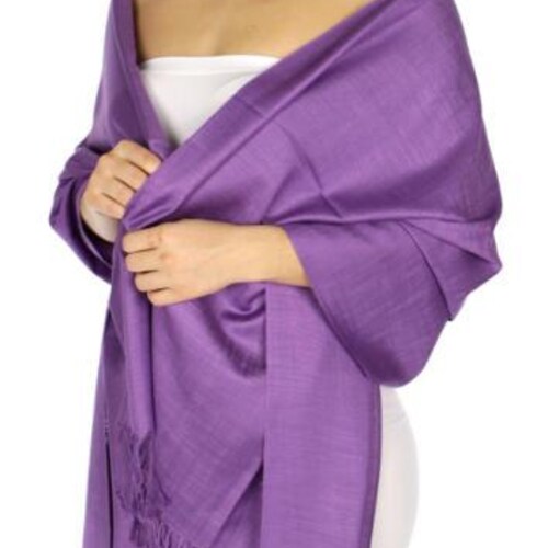 Royal purple wedding shawl - royal purple wedding pashmina - royal purple bridal shawl