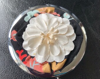 Floral print Fashion Compact mirror