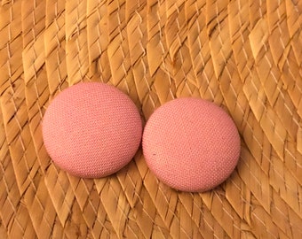 Baby pink stud earrings - pink   button earrings