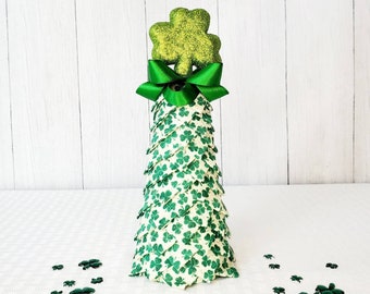 Shamrocks St. Patrick's Day Quilted Fabric tree decoration