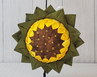 Sunflower Quilted Ornament