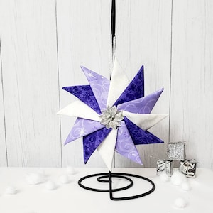 Christmas Themed Pinwheel Quilted Ornament
