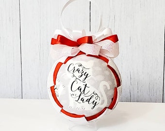 Crazy Cat Lady Quilted Ornament