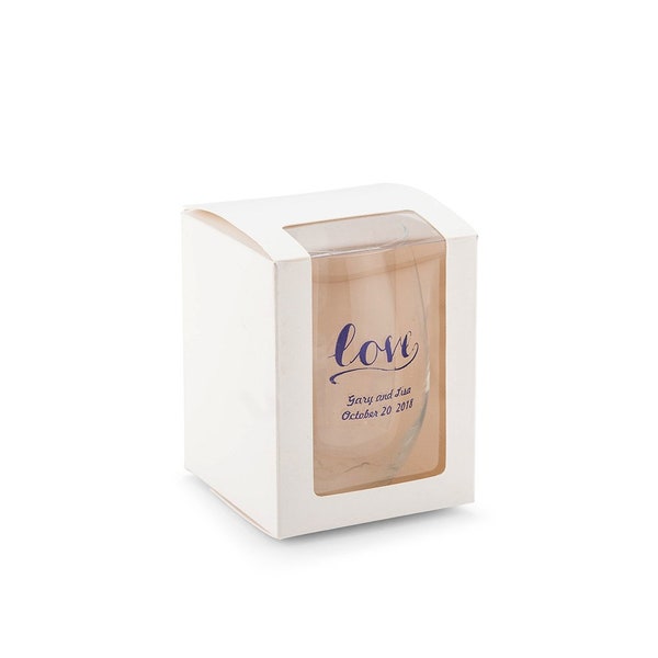 Small Stemless Wine Glass Gift Box - Gift Box with Clear Window - Gift Box For Small Stemless Wine Glasses