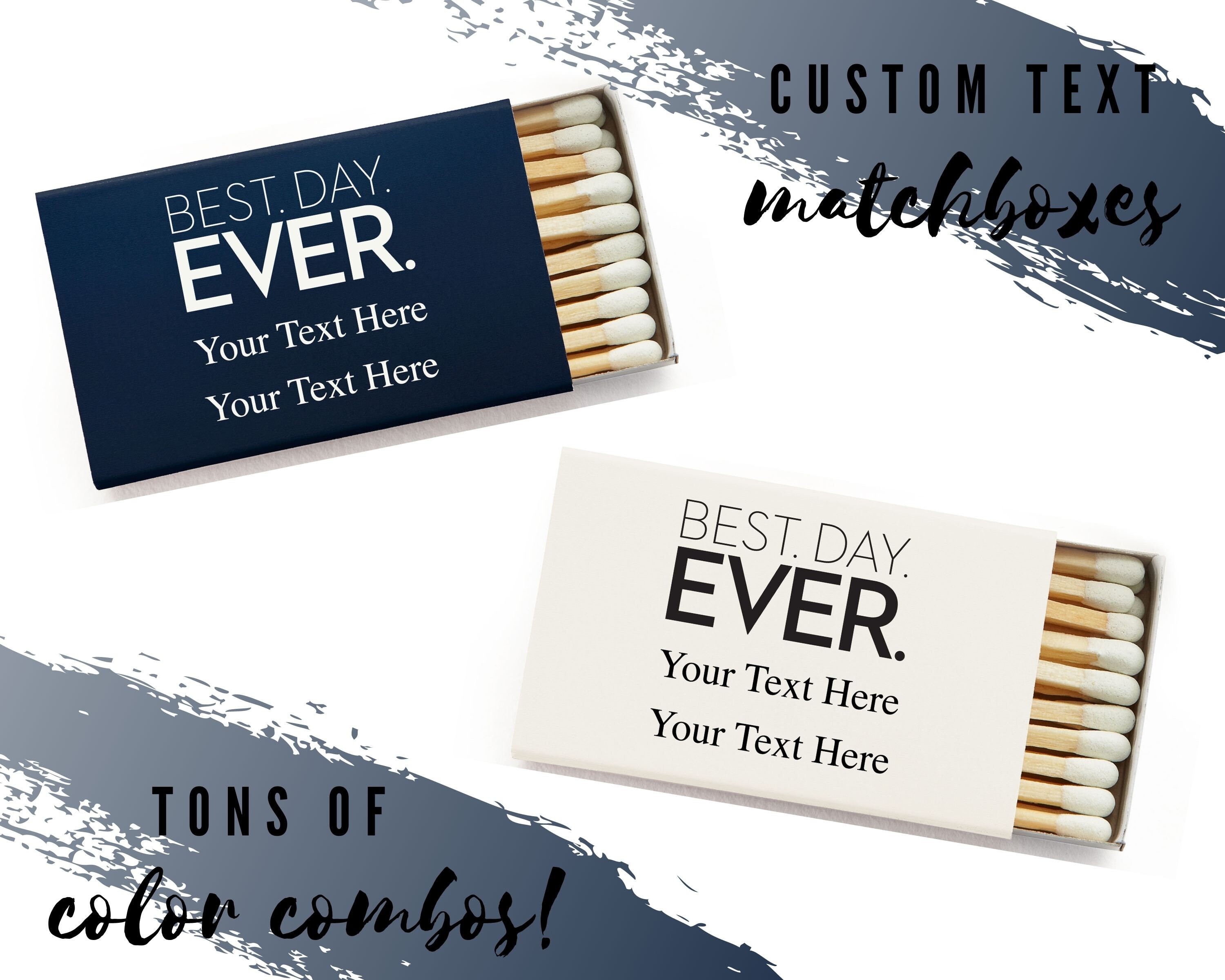 Set of 50 Best Day Ever Matchboxes Custom Matchbox Etsy