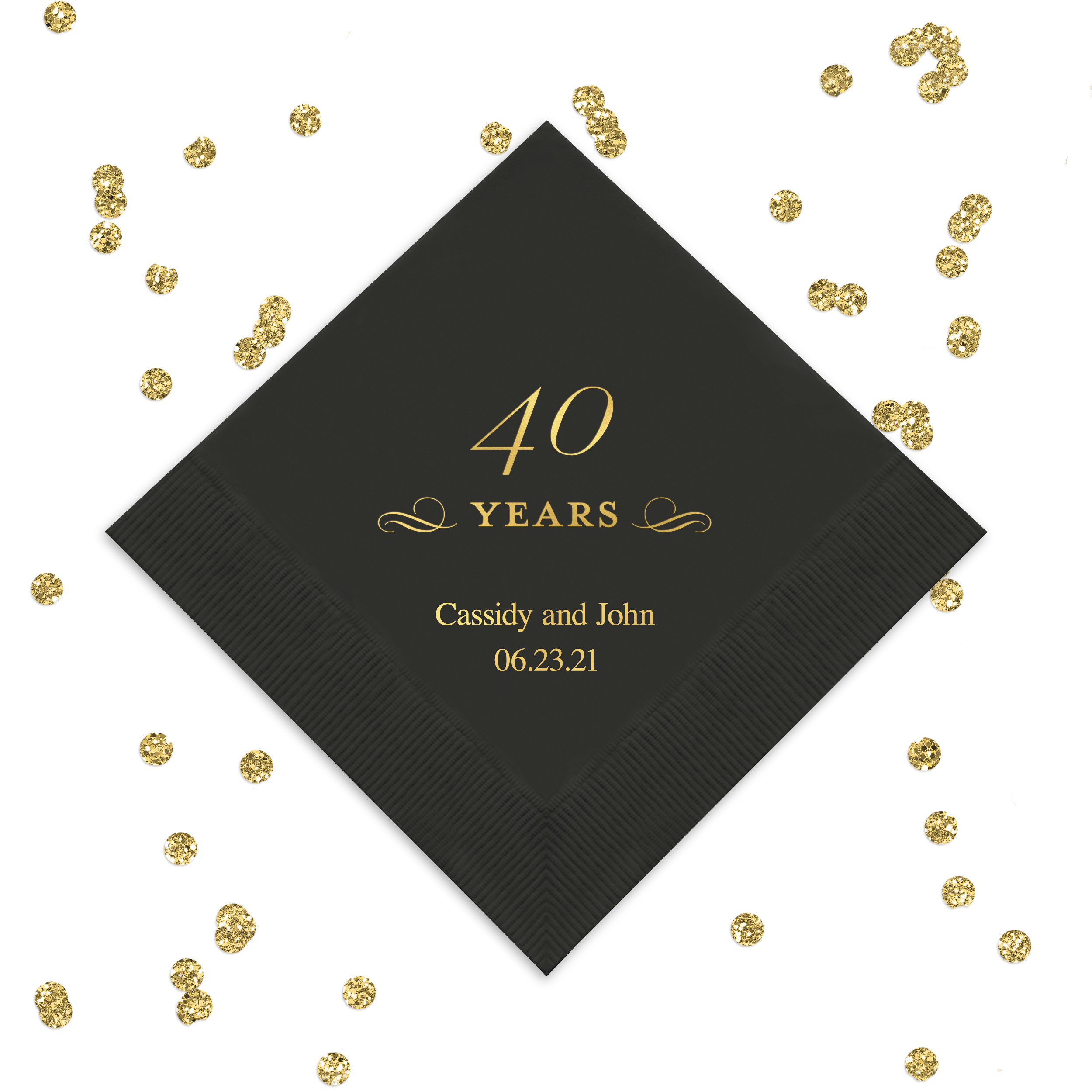 20 Serviettes en papier anniversaire 40 ans pour fêtes et anniversaires