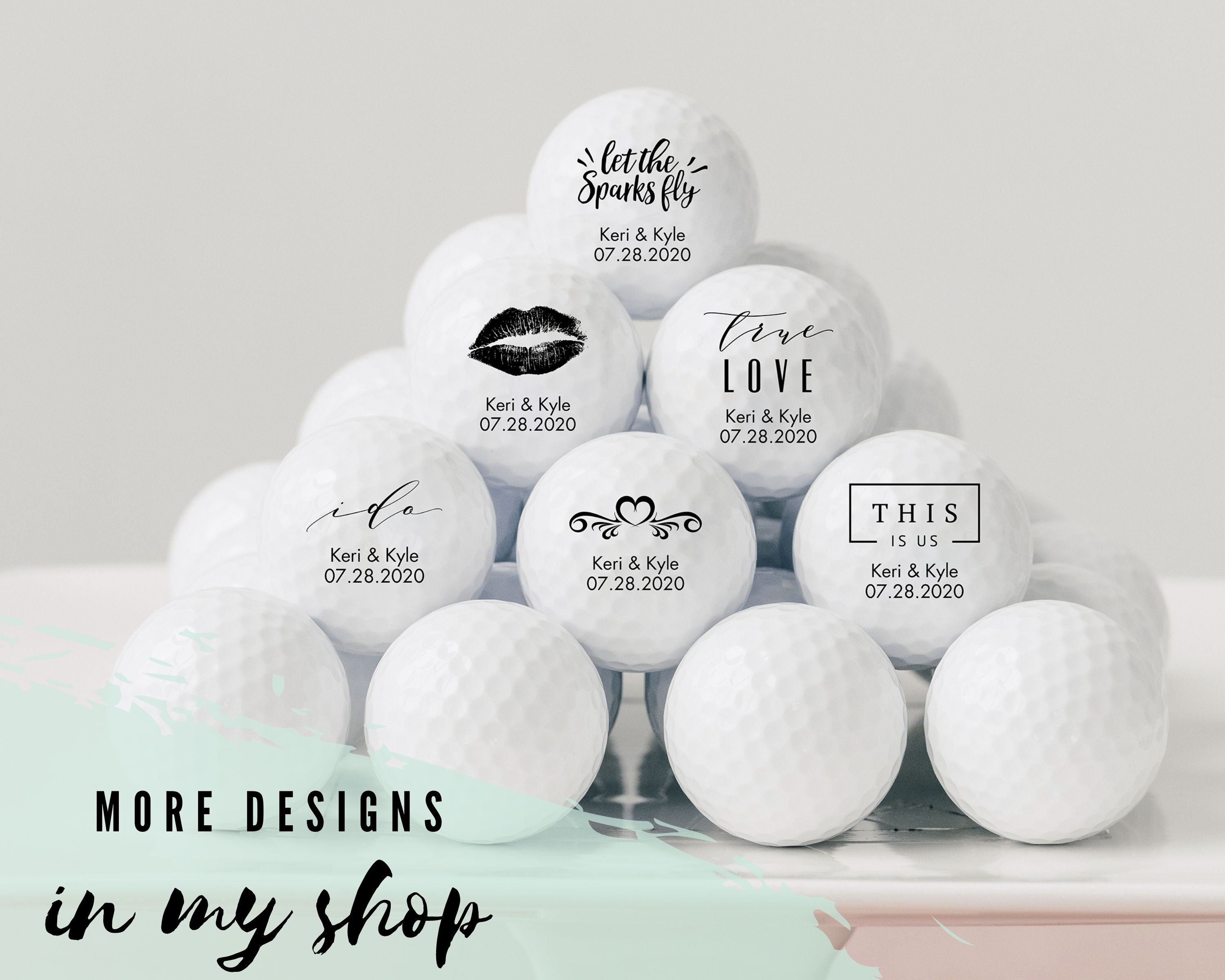 Set of 24 Birthday Style Personalized Golf Balls, Adult Personalized  Birthday Golf Favors, 2ist, 50th Unique Personalized Golf Gifts DM4 
