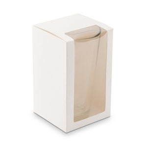 Boîte cadeau en verre de pinte - Boîte cadeau avec fenêtre transparente - Boîte cadeau pour verres de pinte